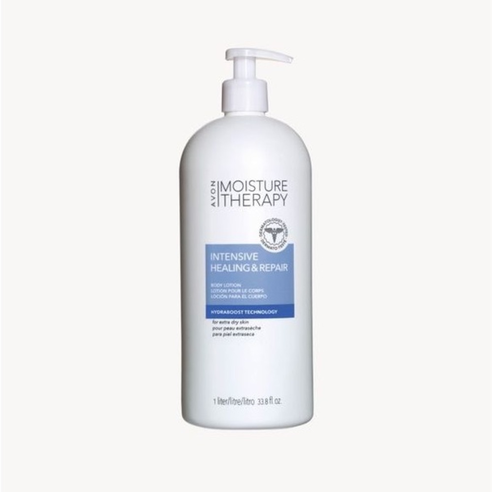 Avon Moisture Therapy Intensive Healing & Repair Lotion - Blue and White
